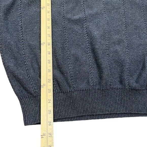 Tommy Bahama 100% Cotton Sweater Light Knit Navy Blue V-Neck Men's Medium - Picture 5 of 12